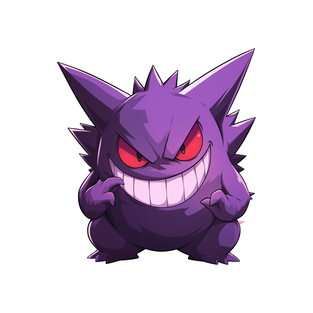 gengar evil grin sticker