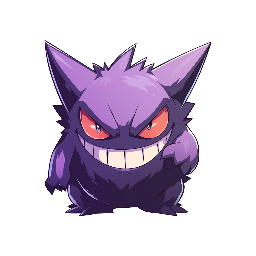 gengar menacing smile sticker