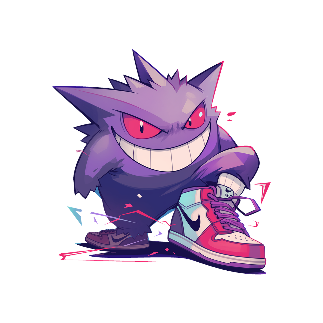 gengar nike sneaker left sticker