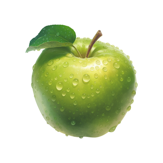 green apple water drops clipart