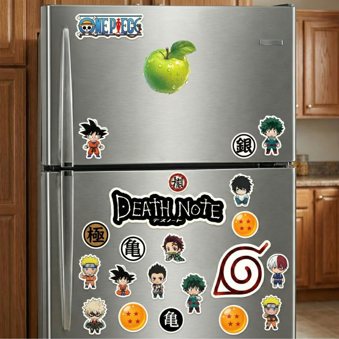 green apple with water drops sticker