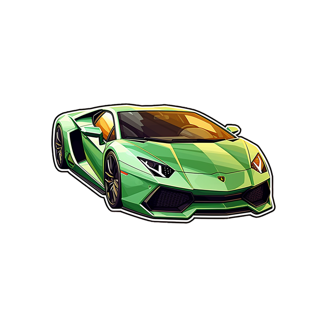 green lamborghini aventador sticker