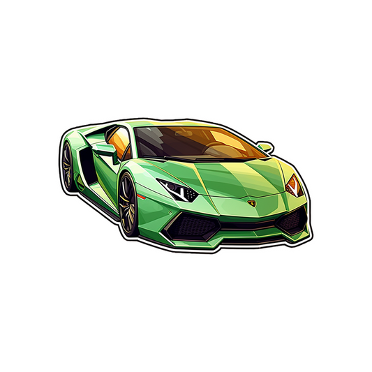 green lamborghini aventador sticker