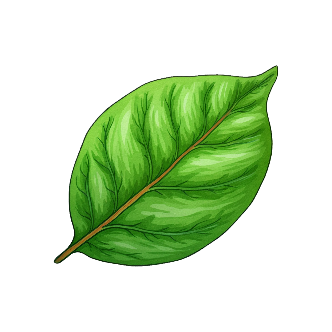 green leaf sticker