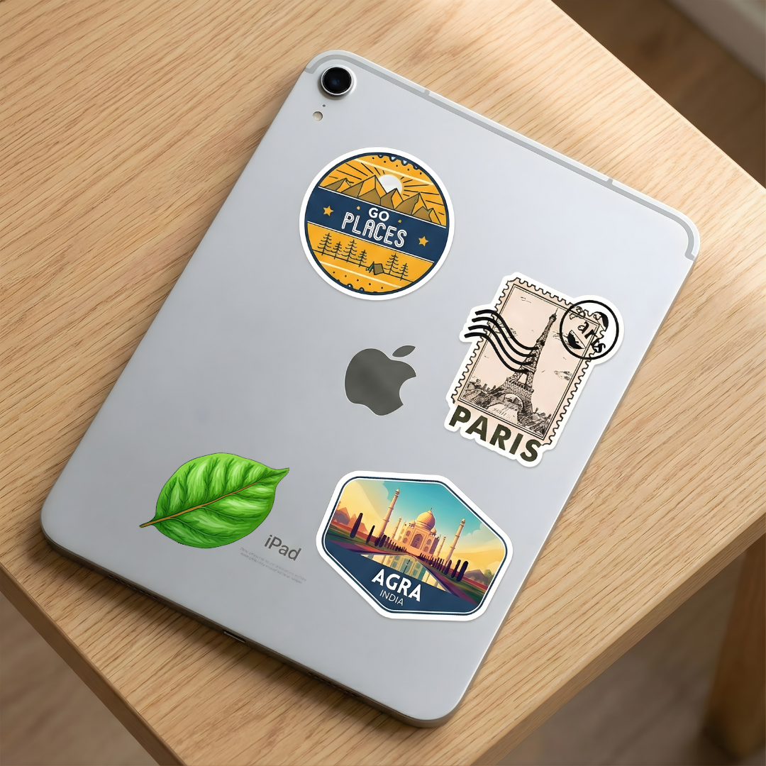 green leaf sticker