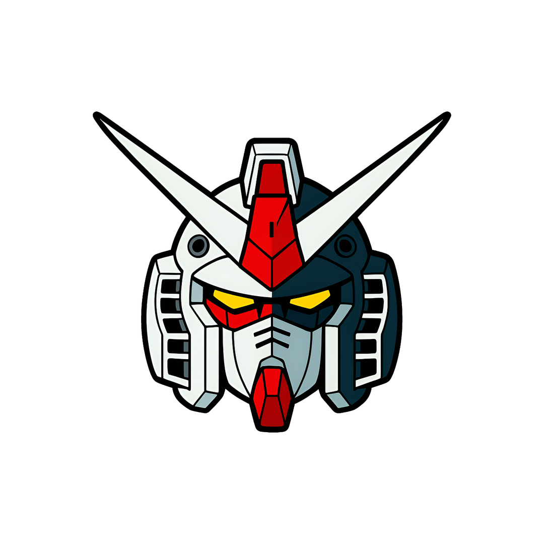 gundam head mecha anime sticker