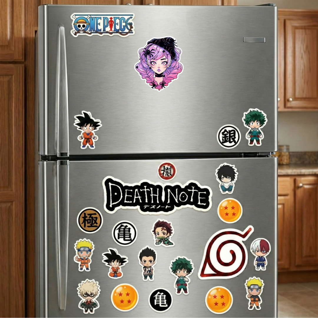 halloween anime girl with spiders sticker