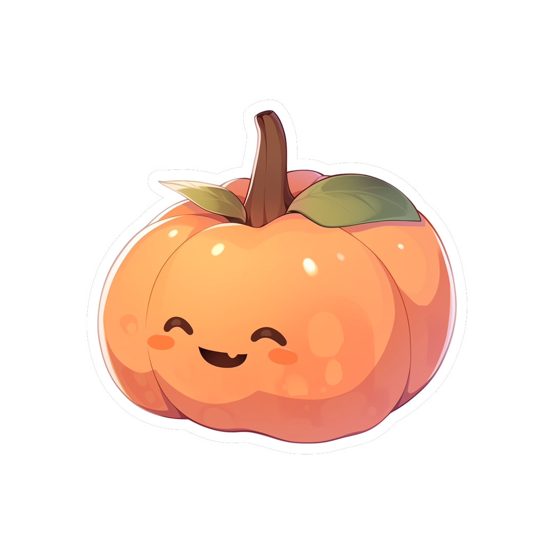 halloween cute smiling pumpkin sticker