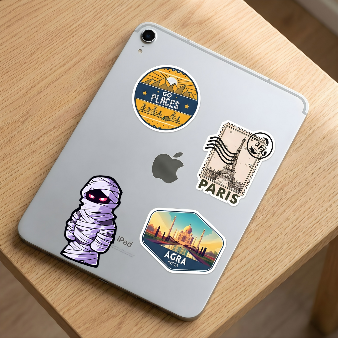halloween mummy with red eyes sticker