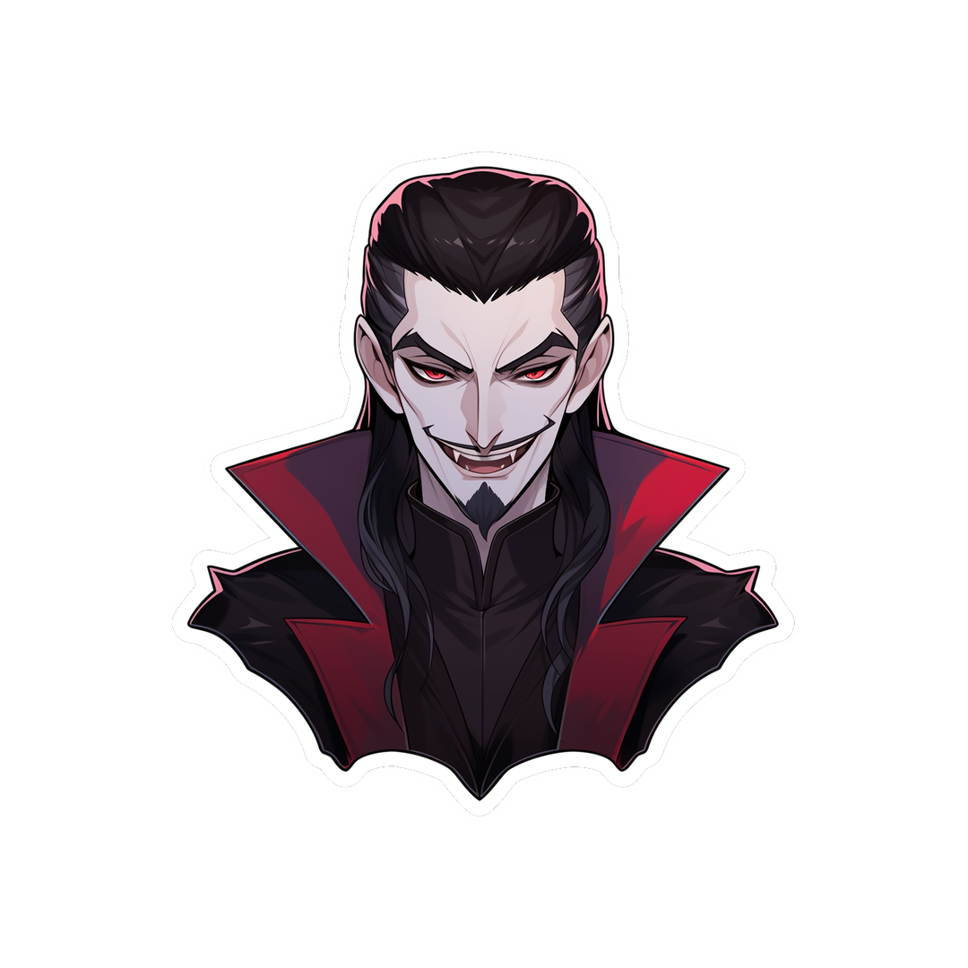 halloween smiling dracula sticker