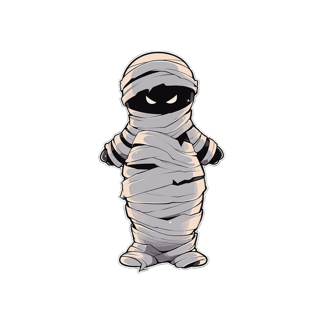 halloween spooky mummy sticker