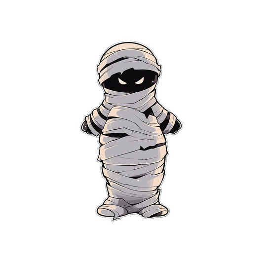 halloween spooky mummy sticker