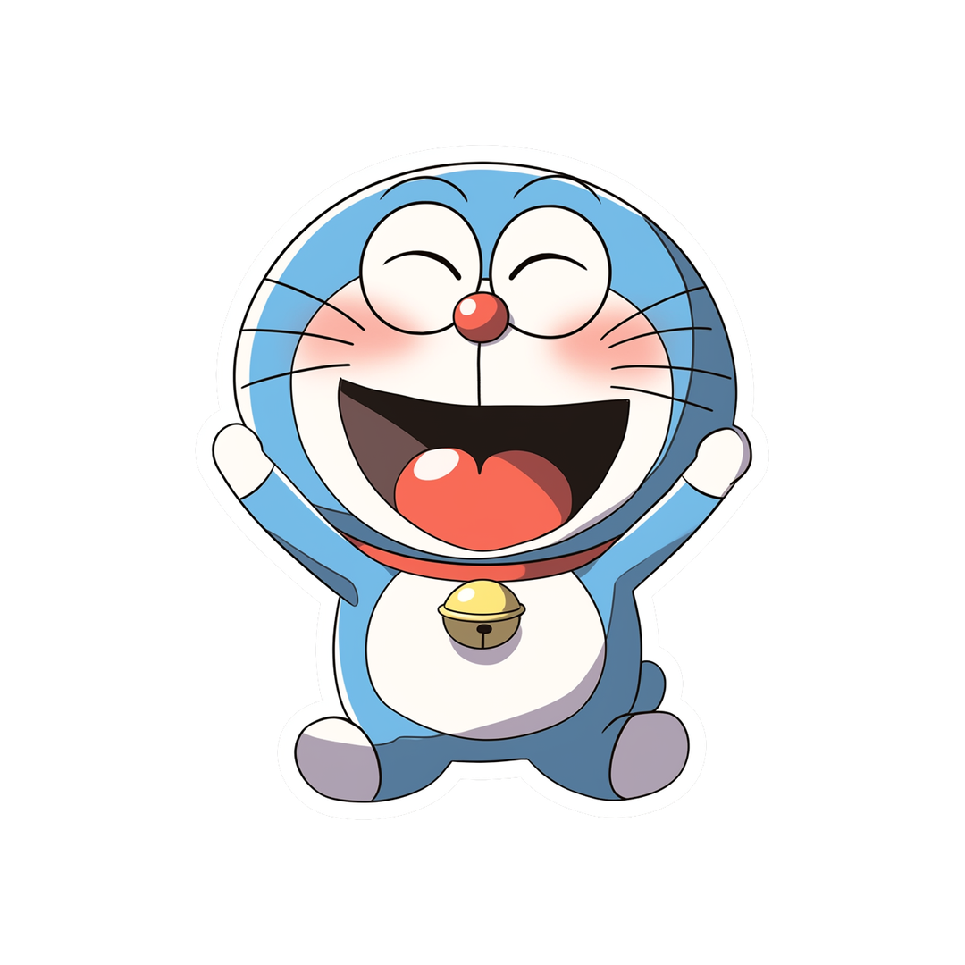 happy doraemon sticker