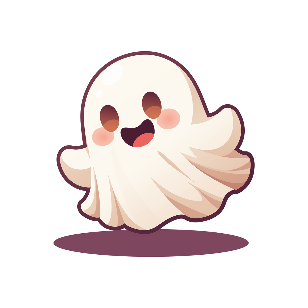 happy ghost halloween sticker