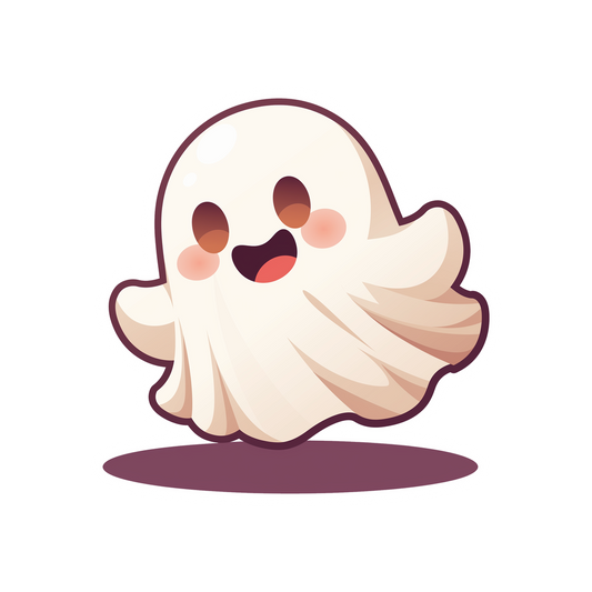 happy ghost halloween sticker
