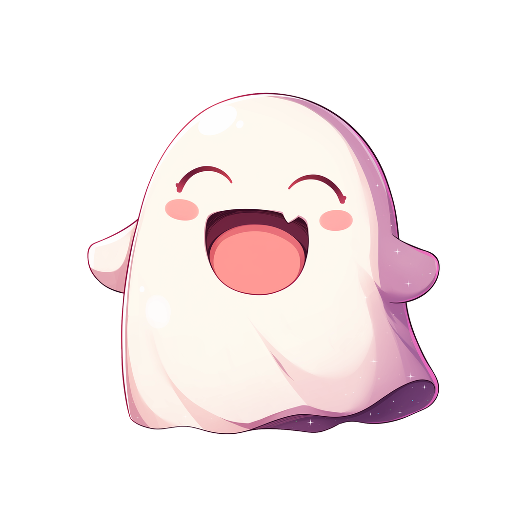happy ghost kawaii sticker