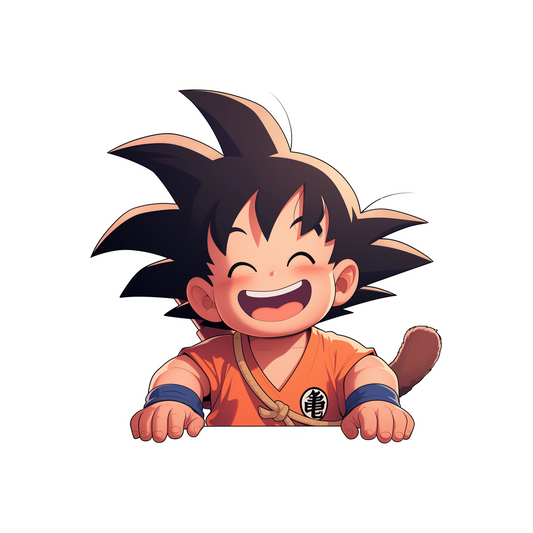 happy kid goku dragon ball sticker