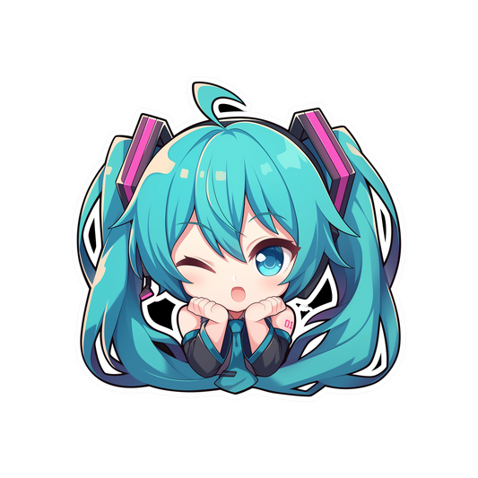 hatsune miku chibi anime sticker