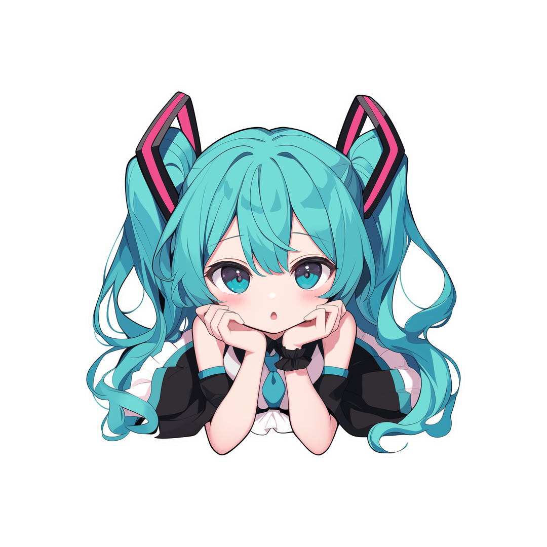 hatsune miku cute anime girl clipart sticker