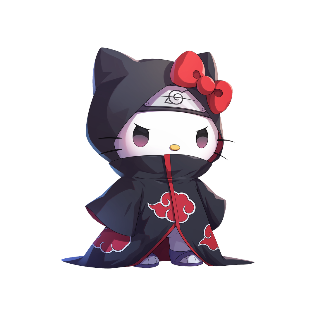 hello kitty itachi uchiha akatsuki clipart sticker