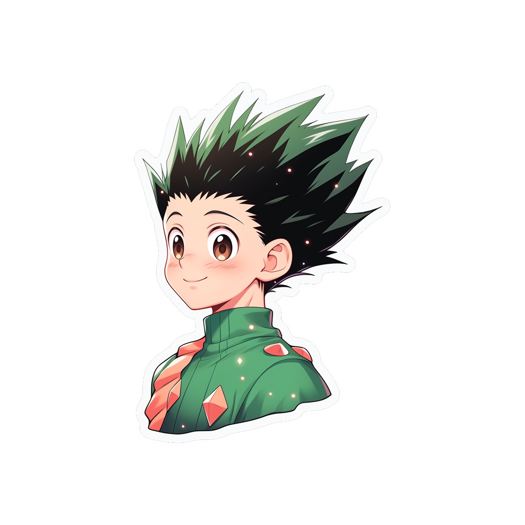 hunter x hunter smiling gon freecss sticker
