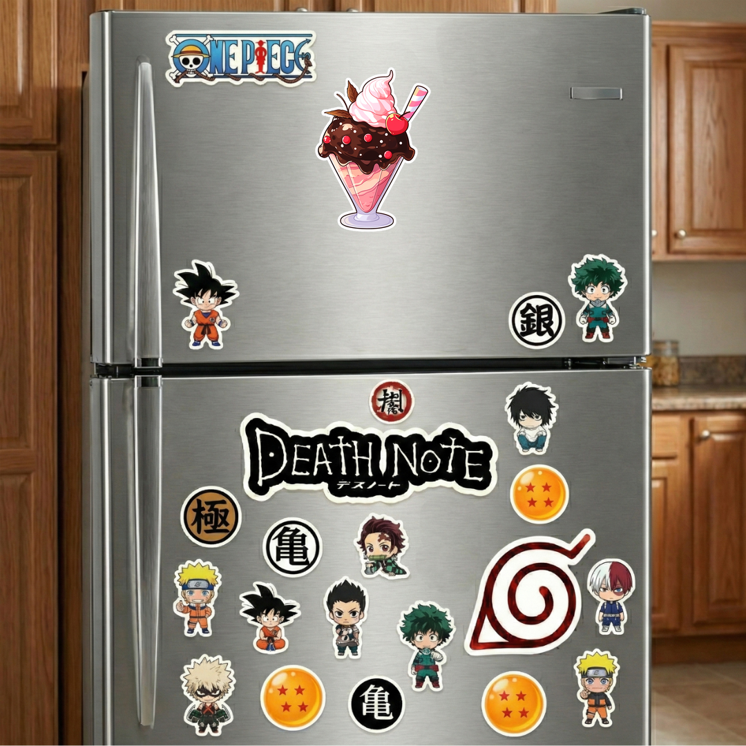 ice cream with cherry and chocolate sticker
