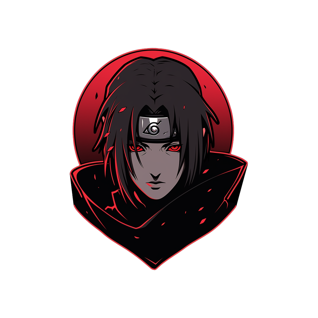 itachi uchiha black red sticker