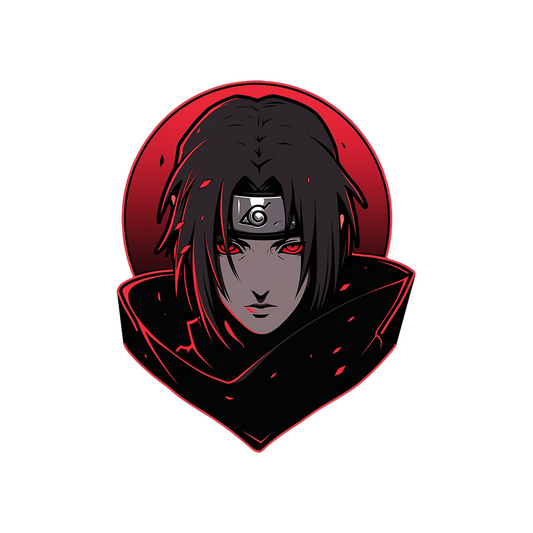 itachi uchiha black red sticker