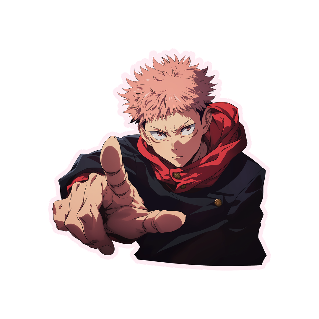 itadori pointing jujutsu kaisen sticker