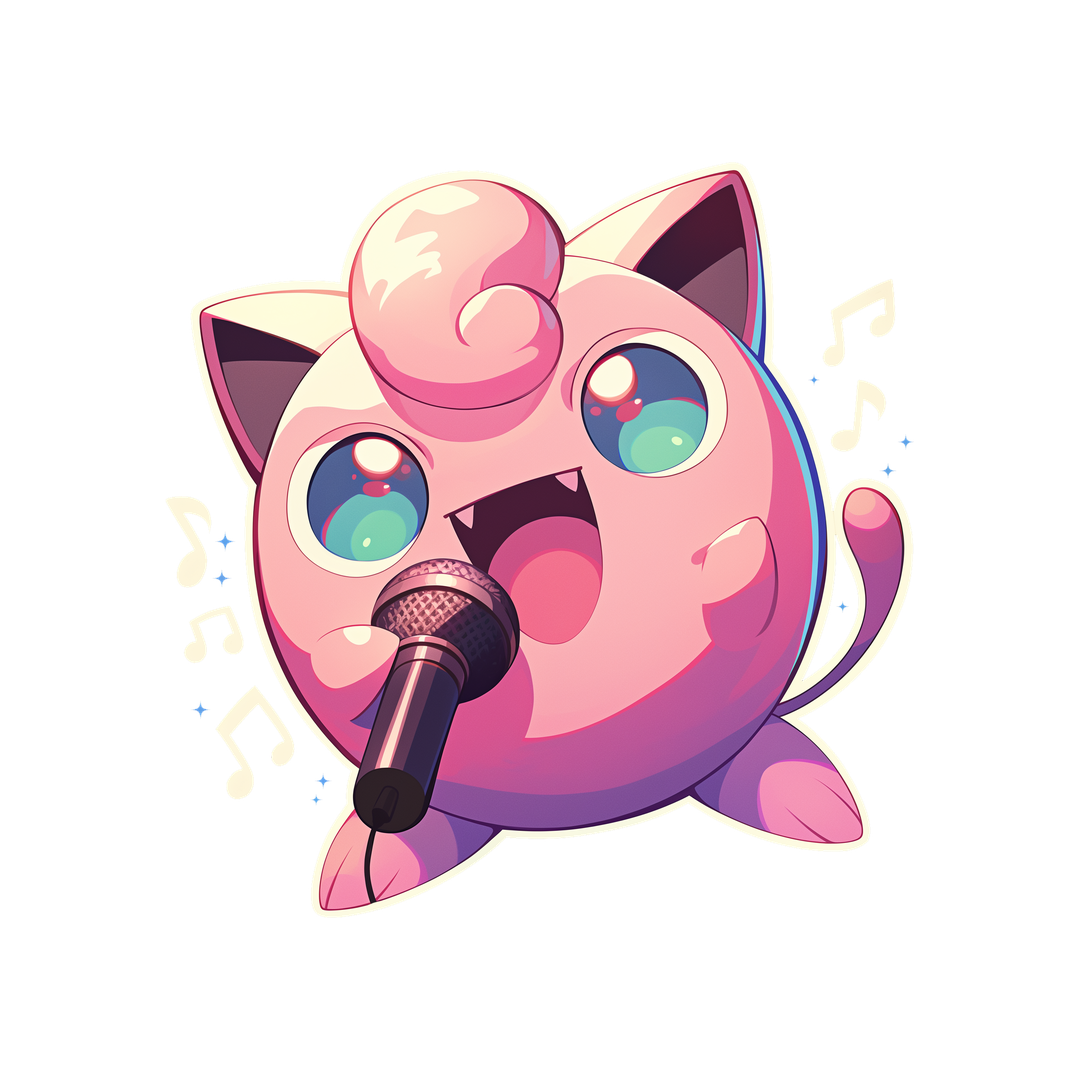 jigglypuff singing pokemon sticker