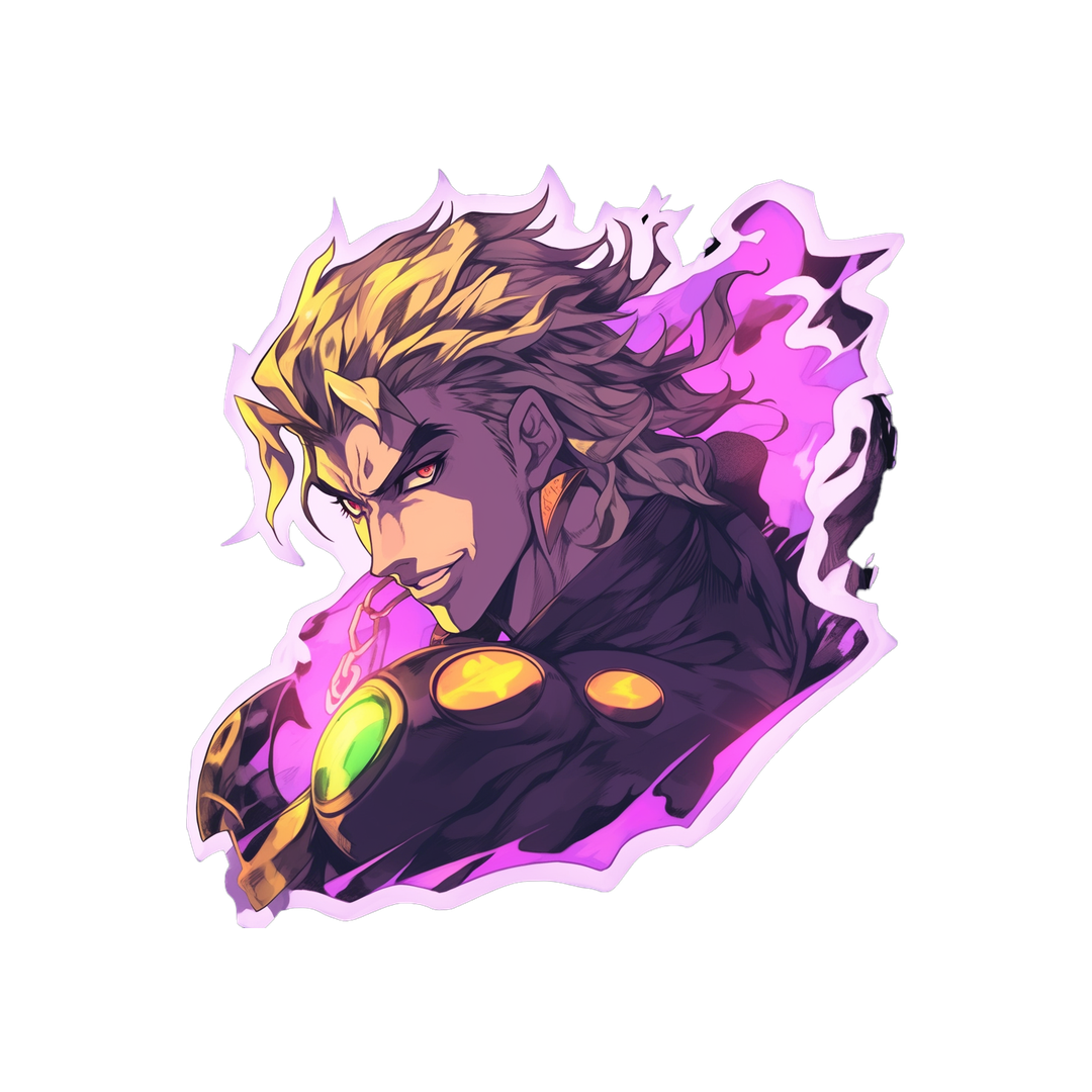 jojos bizarre adventure aesthetic purple dio brando sticker