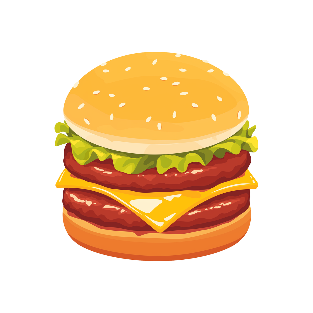 juicy cheeseburger fastfood sticker