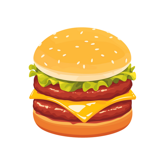 juicy cheeseburger fastfood sticker