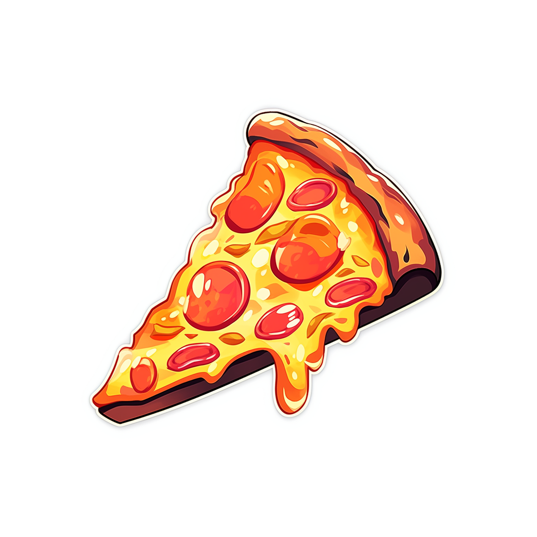 juicy slice of pizza sticker