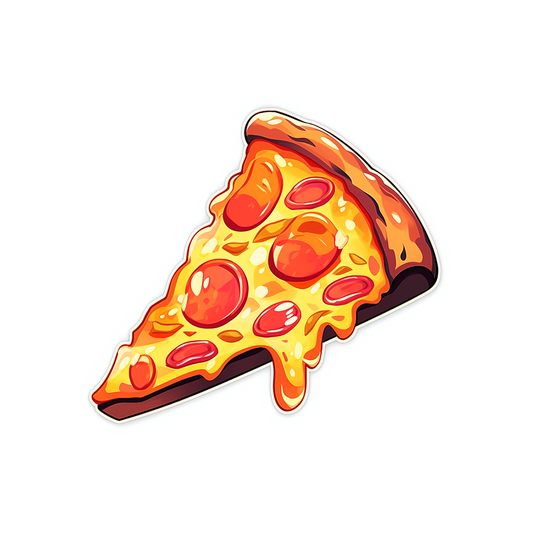 juicy slice of pizza sticker