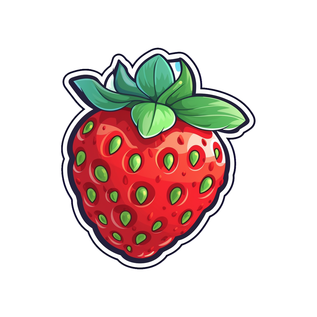 juicy strawberry sticker