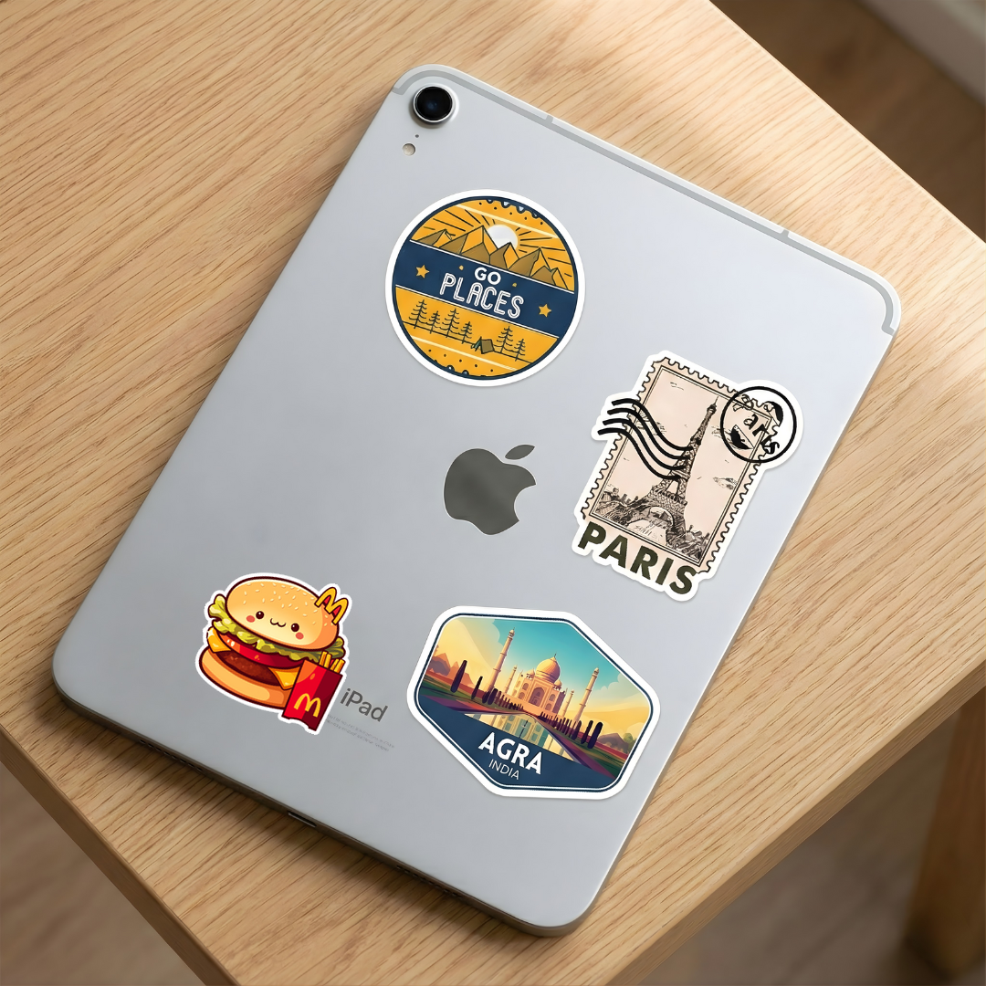 kawaii hamburger fries fast food sticker