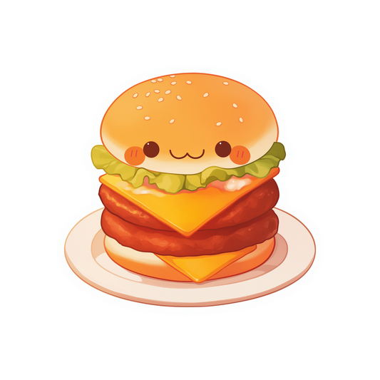 kawaii mcdonalds burger sticker
