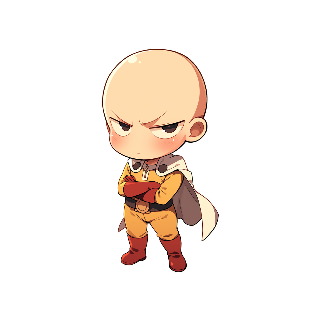 kawaii one punch man sticker