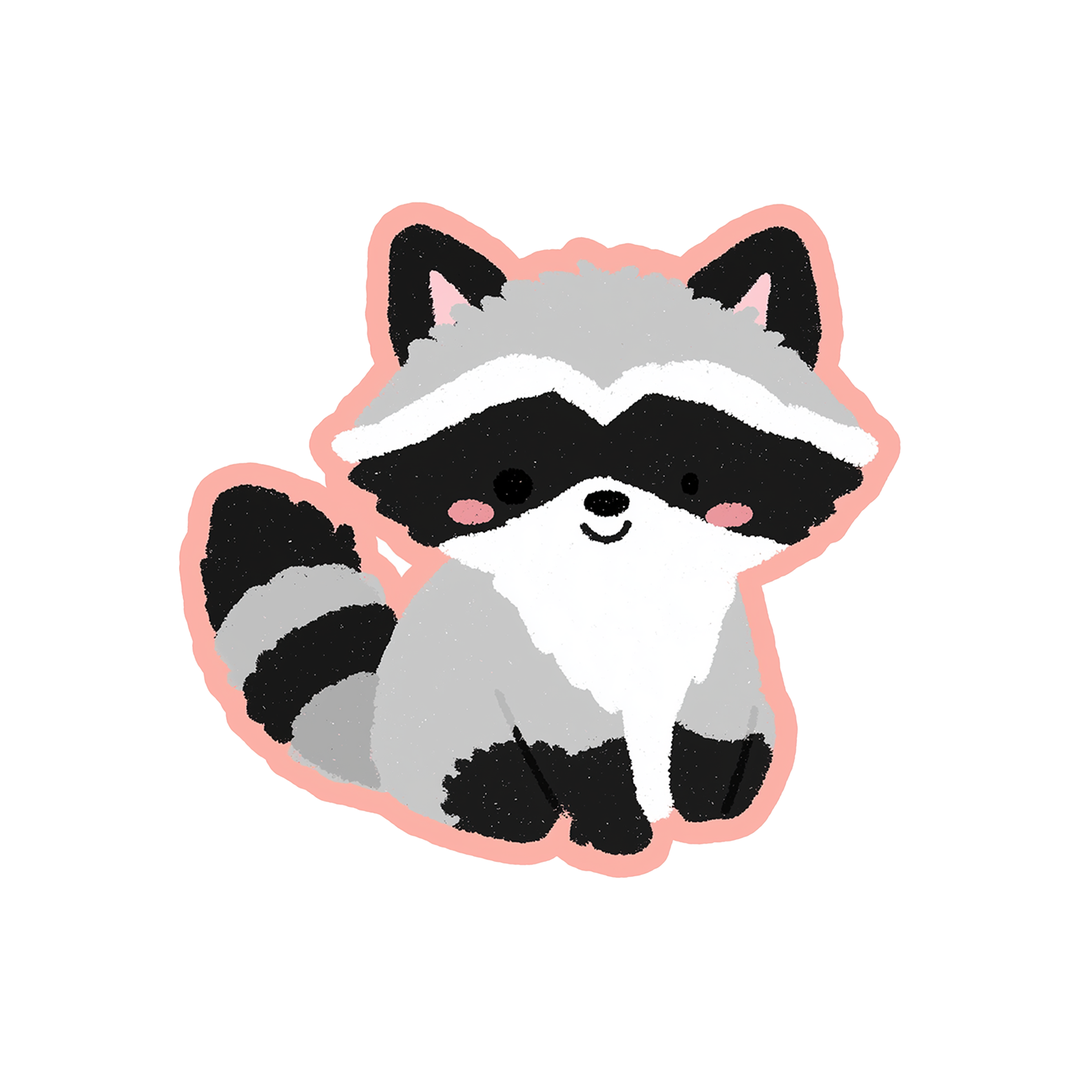 kawaii raccoon cute sticker