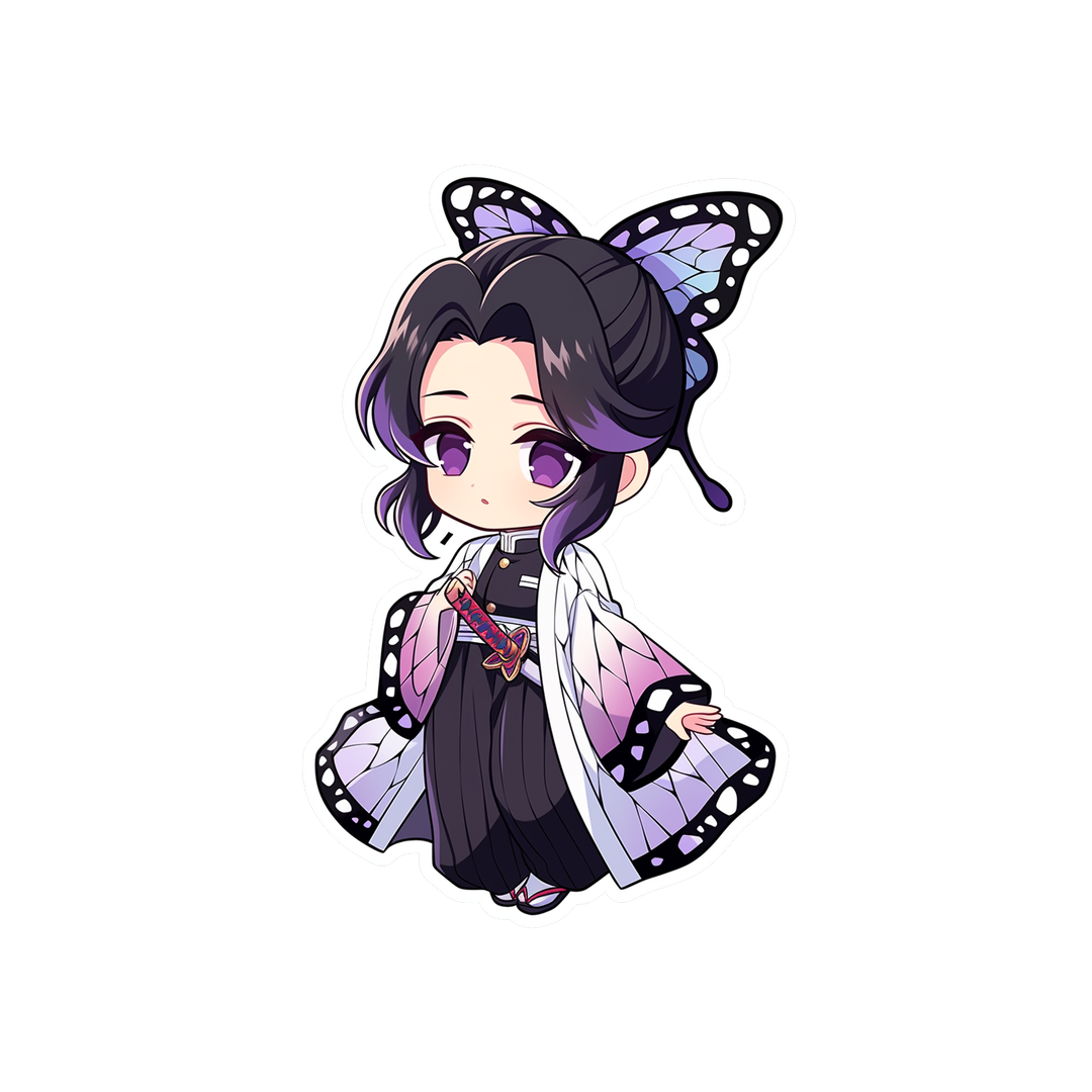 kimetsu no yaiba cute chibi kochou shinobu sticker