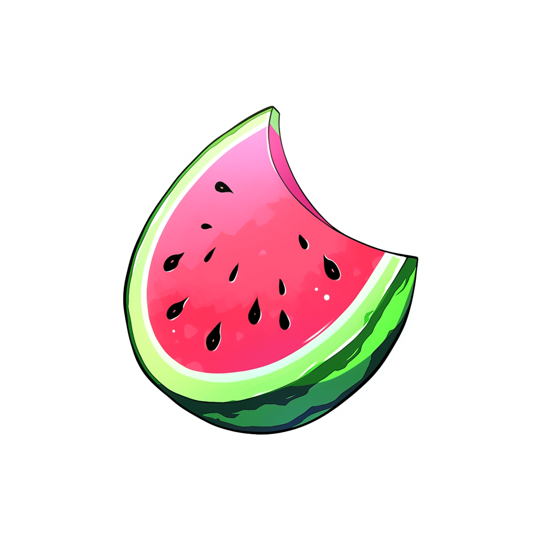 large piece of watermelon sticker