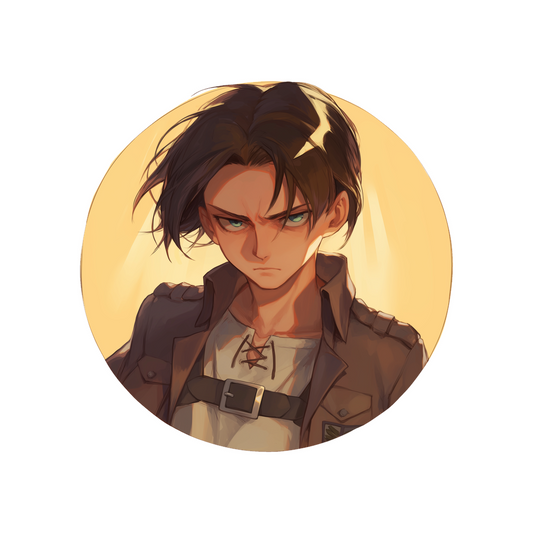 levi attack on titan hero rounded sticker