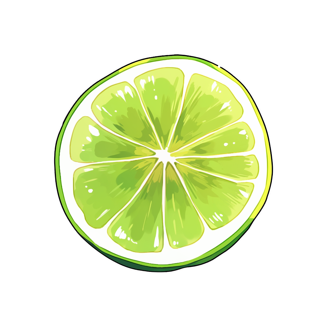 lime slice sticker