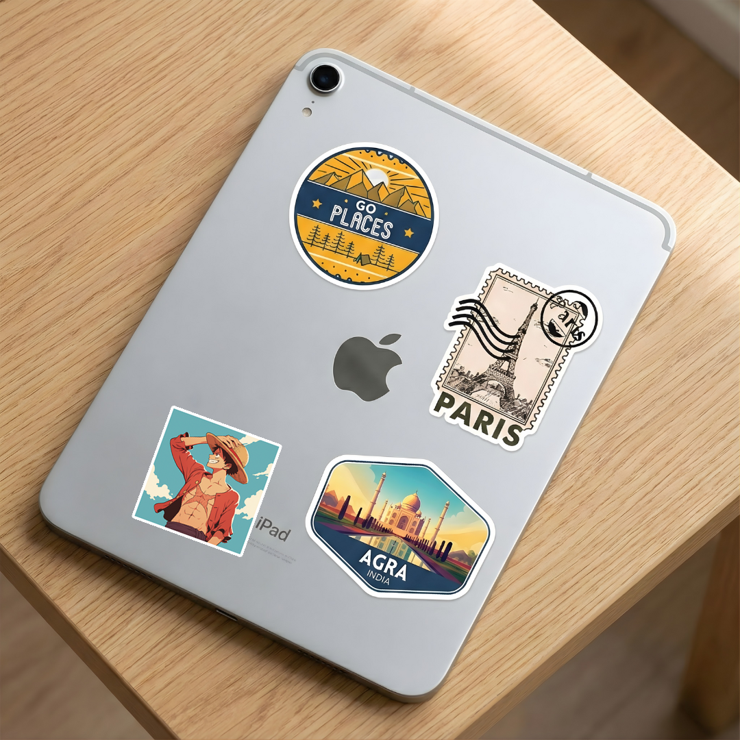luffy retro poster sticker