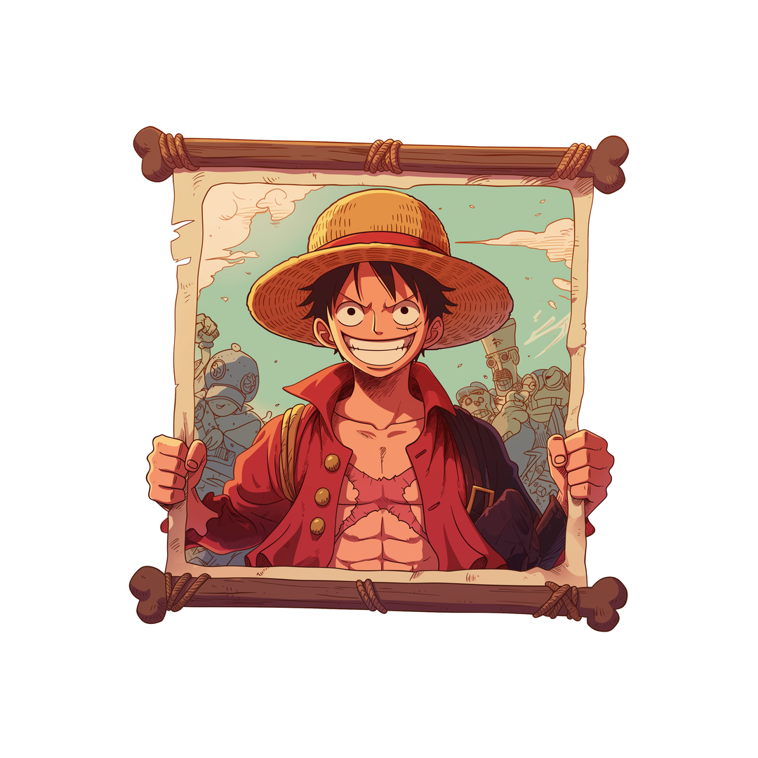 luffy wanted poster one piece sticker