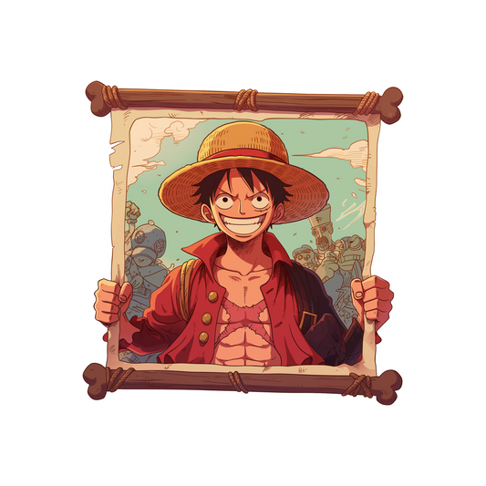 luffy wanted poster one piece sticker