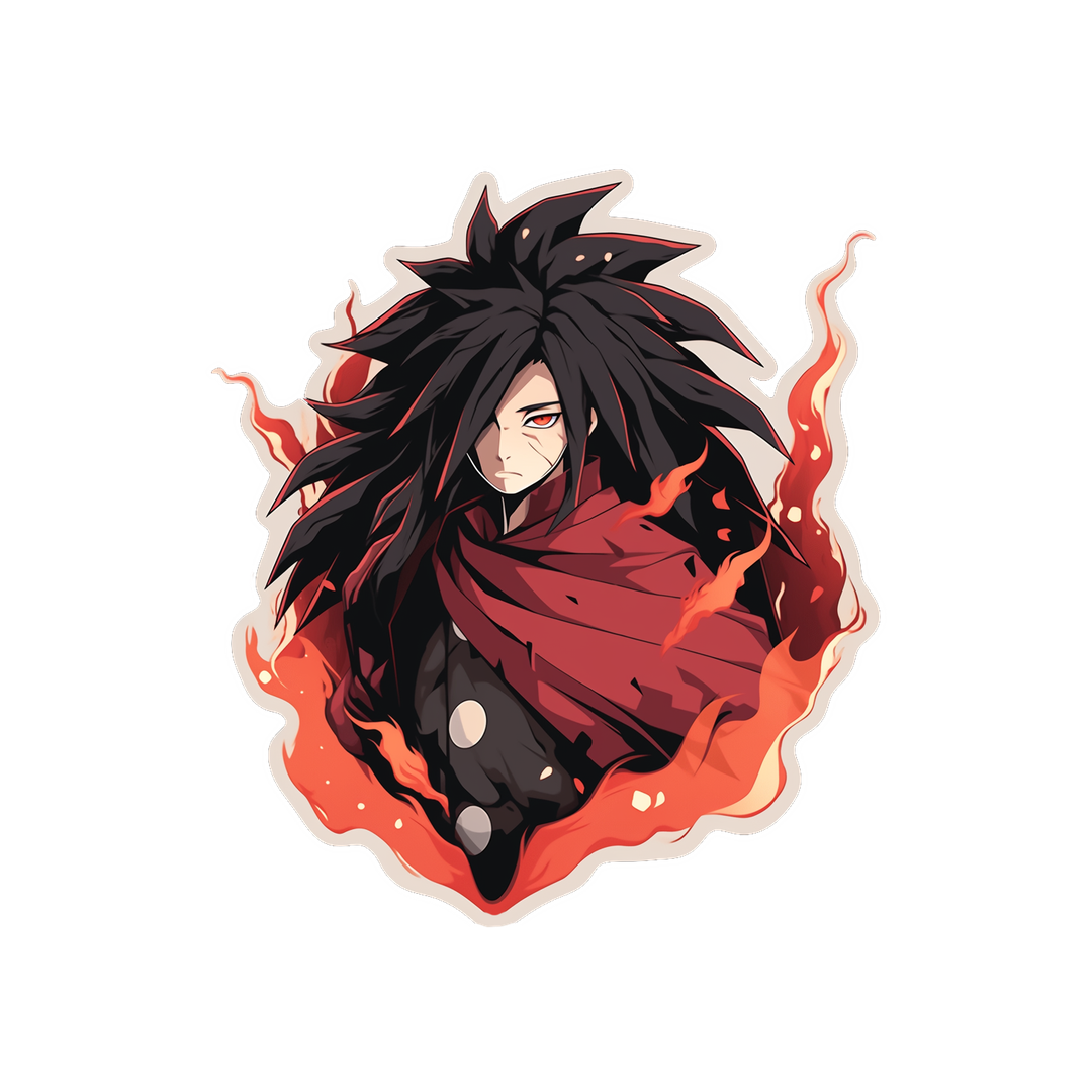 madara with a fan of fire sticker