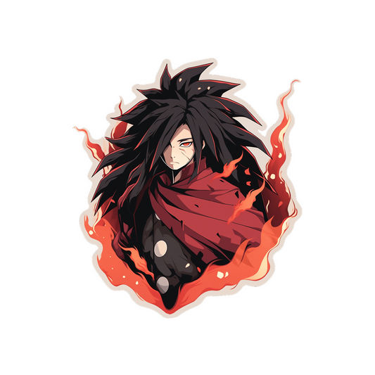 madara with a fan of fire sticker