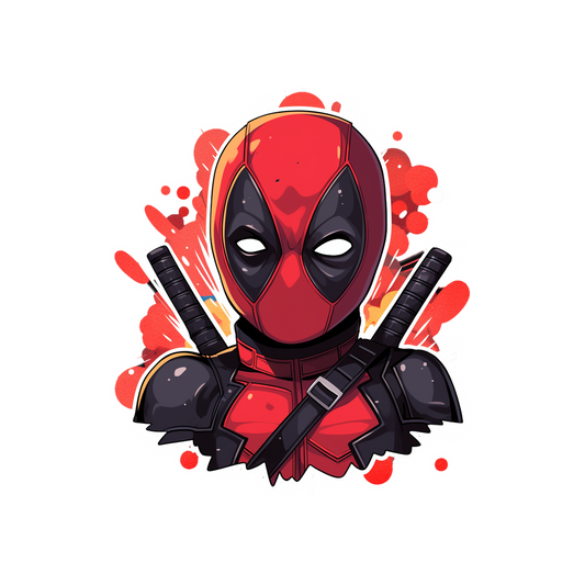 marvel chibi deadpool sticker